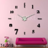 2015 Home Decor Factory Sale Directly Home Decor 3D DIY Clock Adhesive Modern Room Decoration 3D Large Wall Clock for Wolesale