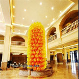 Golden Blown Glass Craft Sculpture for Hotel Decoration