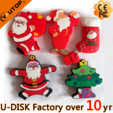 Christmas Santa Claus PVC USB Flash Drive Hot Promotion Gifts