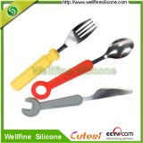 Tool Like Dinnerware Fork Spoon Knife Set Silicone Handle Manufacturer