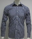 Men's Poplin Woven Long Sleeve Fashion Shirts (100cotton) HD0101