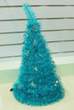 Christmas Tree Blue Tinsel