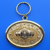Metal Key Chain with Gold Plating