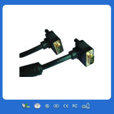 90 Right Angle Male to Male Monitor Display VGA Cable