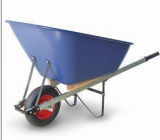 Wheel Barrow with Wooden Wedges for Load Strength