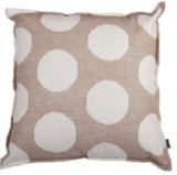 Cotton/Linen Cushion Cover with Taupe DOT Printing (LN032)