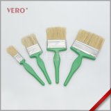 Paint Brush with Plastic Handle Green Color Natural Bristle