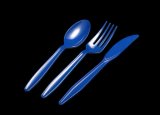 Deep Blue Teaspoon Dispasable Plastic Cutlery Tableware