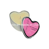 Scented Heart Shape Candle in Tin