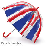 Straight Plastic PVC Dome Umbrella with UK Flag
