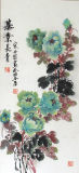 Chinese Flower Oil Painting for Auspicious on Enterprise