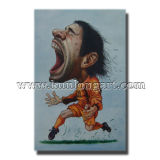 Modern Pop Art Comic Oil Painting of Famous Sports Star (KLCMC-0024)