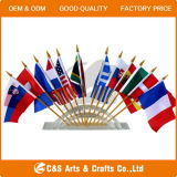 Customized Waving Country or Company Logo Printing Polyester Table Flag, Hand Flag