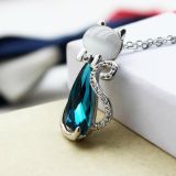 1117-5 Fashion Import Crystal Cat's Eye Necklace Delicate Accessories