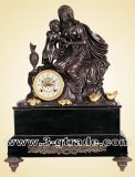 Antique Reproduction Marble & Casting-Copper Art Clock (JGP3050)