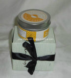 Scented Soy Wax Tin Candle in Ribbon Gift Box Packaging