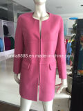 Women Colorful Wool Coat Outwear(