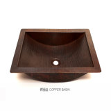 Classic Single Bowl Pure Copper Handmade Bath Sink (YX5521)
