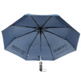 3 Fold Black Electro Metal Frame Advertisement Umbrella
