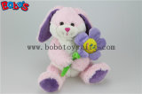 Pink Bunny Toy Stuffed Animal Toy with Sun Flower as Valentine Gifts Bos1155