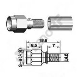 SMA Connector Male Crimping for Rg223 Cable