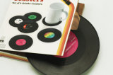 Retro Vinyl Record Coaster Silicone CD Mat Coffee Placemats Non-Slip Heat Insulation Tea Coaster Cup Mat