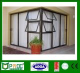 As2047 Residential Interior Double Glazed Aluminum Top Hung Windows