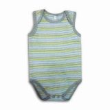 Comfortable Plain Blue Baby Bodysuit Car Toddler Romper 100% Cotton Child Jumpsuit