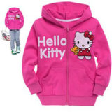 Wholesale Factory Directly Hot Selling Baby Girl Hello Kitty Outerwear Sleeve Hoodie Children Cartoon Cotton Coats