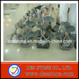 Indoor and Outdoor Decorations for Stone Polished Carving Flower Sculpture