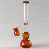 Glass Pipe Glass Smoking Pipe with 1 Perc 12 Inches High (GB-065)