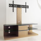 Classical Texture Wood-Glass TV Stand With TV Bracket (M803-B)