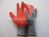 Grey Nylon Red Latex Glove (DNL211)
