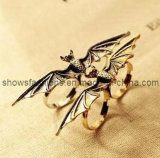 Finger Ring/Two-Finger Alloy Antique Plated Ring/ Fashion Jewelry (XRG12062)