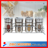 4PC Stainless Steel Spice Jar