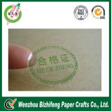 Adhesive Round Logo Print Transparent Sticker Label