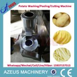 Stainless Steel Potato Washing Peeling and Cutting Machine