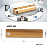 Poppas 6617 Mini Portable XPE R2 USB Power Bank Rechargeable Aluminum Golden or Black Flashlight Torch