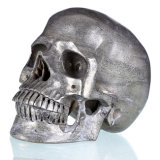Copper Carved Human Skull Figurine (0V31)