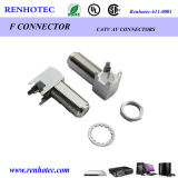 RF Coaxial Right Angle PCB Mount F Connector