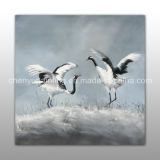 Hand Painted Animal Oil Painting Flying Birds Art
