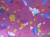 Purple Flower Printed Fashion Beautiful Polyester Fabric