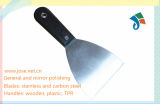 Carbon Stainless Steel Putty Knife Scraper with Wooden Plastic TPR Handle
