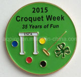 Year Recognition Metal Badge in Soft Enamel for Croquet Week (badge-120)