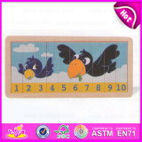 2015 Wholesale Kids Wooden Number Puzzle, Baby Preschool Wooden Number Puzzle Toys, Educational Wooden Jigsaw Puzzle Toy W14c154