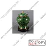 Green Cloisonne Urns for Funeral