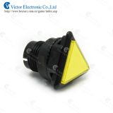 Plastic Arcade Game Triangle Yellow Color Momentary Pushbutton Switch for Game Machine