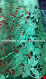 Fashion Design African French Lace Fabric for Dress Cl724-1 Aqua