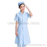 Light Blue Color Nurse Uniform for Summer (HX-1016)
