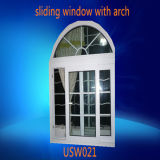 Top Arched Grills Design PVC Sliding Window